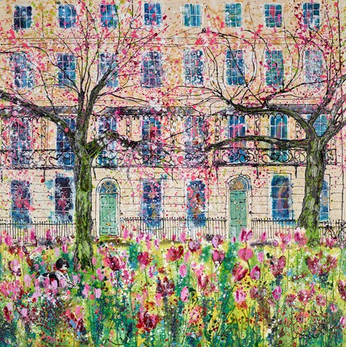 In The Pink by Katharine Dove - Original Painting on Box Canvas